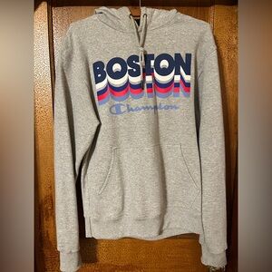 Champion Boston Graphic Gray Hoodie